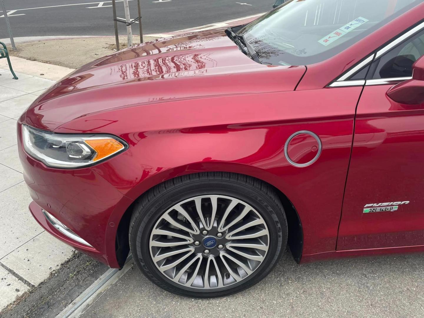 2018 RED /White Gold Ford Fusion Energi (3FA6P0SU8JR) , located at 744 E Miner Ave, Stockton, CA, 95202, (209) 944-5770, 37.956863, -121.282082 - Photo#3